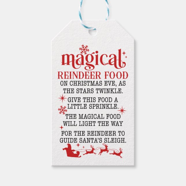 MAGICAL REINDEDER FOOD A Gift to You Geschenkanhänger (Vorderseite)