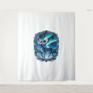 Magical Reindeer Glow Wandteppich