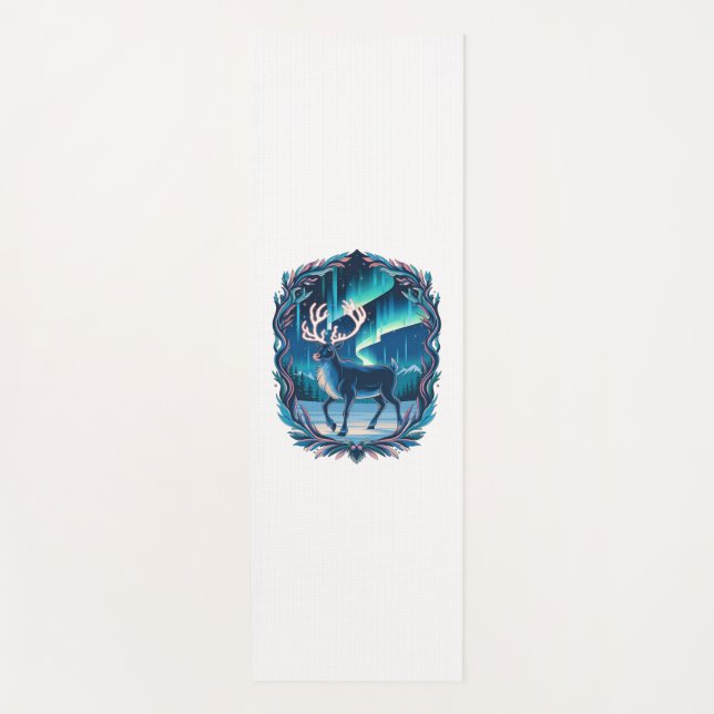 Magical Reindeer Glow Yogamatte (Vorderseite)
