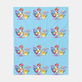 Magical Rooster Boys Fleece Blanket
