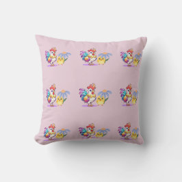 Magical Rooster Outdoor Throw Pillow Kissen