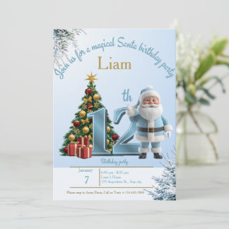 Magical Santa Birthday Invitation – 12th Birthday Dankeskarte