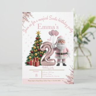 Magical Santa Birthday Invitation – 2nd Birthday Dankeskarte