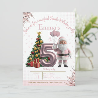 Magical Santa Birthday Invitation – 5th Birthday Dankeskarte