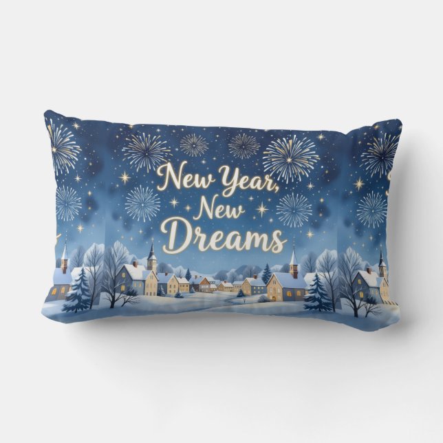 Magical Santa Night Throw Pillow Lendenkissen (Rückseite)