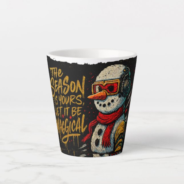 Magical Season Snow-Bro Latte Mug Funky Christmas  Milchtasse (Vorderseite)
