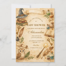 Magical Spellbook Wizard Baby Shower