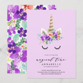 Magical Time Unicorn Einladung zum Geburtstag