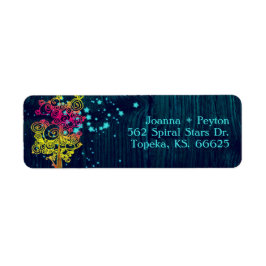 Magical Trees Midnight Blue Wedding Address