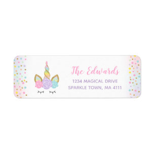 Magical Unicorn Address Labels Unicorn Party