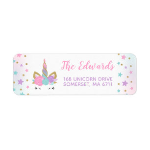 Magical Unicorn Address Labels Unicorn Party