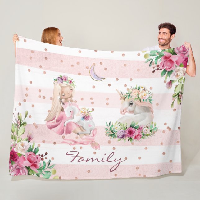 Magical Unicorn Baby Girl Fleecedecke (Beispiel)