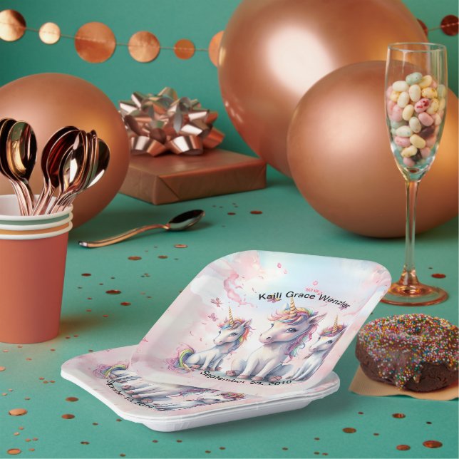 Magical Unicorn Baby Shower Square Teller (Multi)