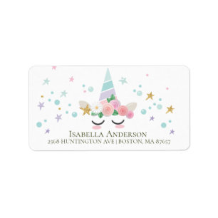 Magical Unicorn Baby Showmarke Adressaufkleber