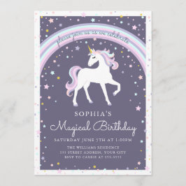 Magical Unicorn Birthday Einladung