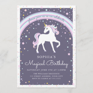Magical Unicorn Birthday Einladung
