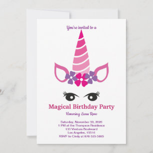 Magical Unicorn Birthday Einladung