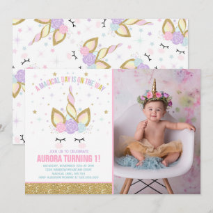 Magical Unicorn Birthday Einladung Unicorn Party