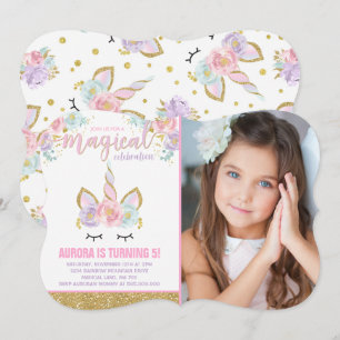 Magical Unicorn Birthday Einladung Unicorn Party