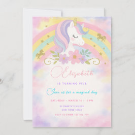 Magical Unicorn Birthday Inlusion Einladung