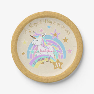 Magical Unicorn Birthday Pappteller