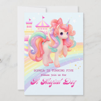 Magical Unicorn Einladung zum Geburtstag