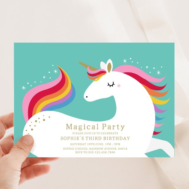 Magical Unicorn Einladung zum Geburtstag (Von Creator hochgeladen)