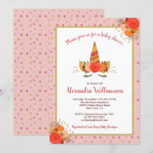 Magical Unicorn Fall Erntedank Girl Babydusche