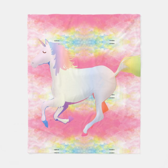 MAGICAL UNICORN Fleecedecke. Fleecedecke (Vorderseite)