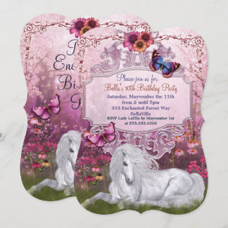 Magical Unicorn Geburtstagsparty Einladungen