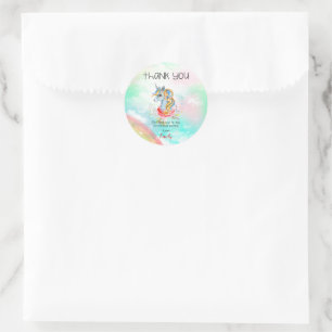 Magical Unicorn Geburtstagsparty Paper Plate Runder Aufkleber