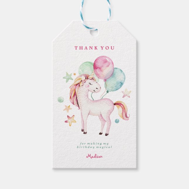 Magical Unicorn Geschenkmarke Geschenkanhänger (Vorderseite)