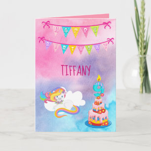 Magical Unicorn Happy 9. Geburtstag Karte