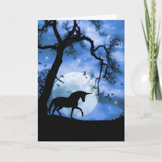 Magical Unicorn Happy Birthday Card Karte (Vorderseite)