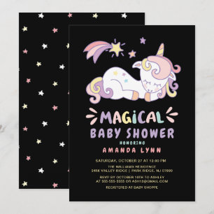 Magical Unicorn Kinderdusche Einladung