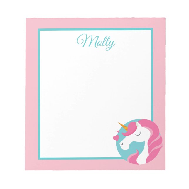 Magical Unicorn Notepad Notizblock (Vorderseite)