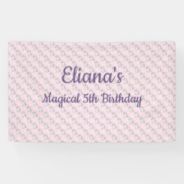 Magical Unicorn Pastel Rainbow Birthday Party Banner