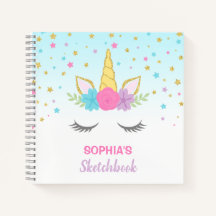 Magical Unicorn Personalisiert Kids Sketchbook