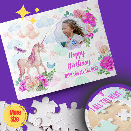 Magical Unicorn Personalisiertes Foto Jigsaw Puzzl