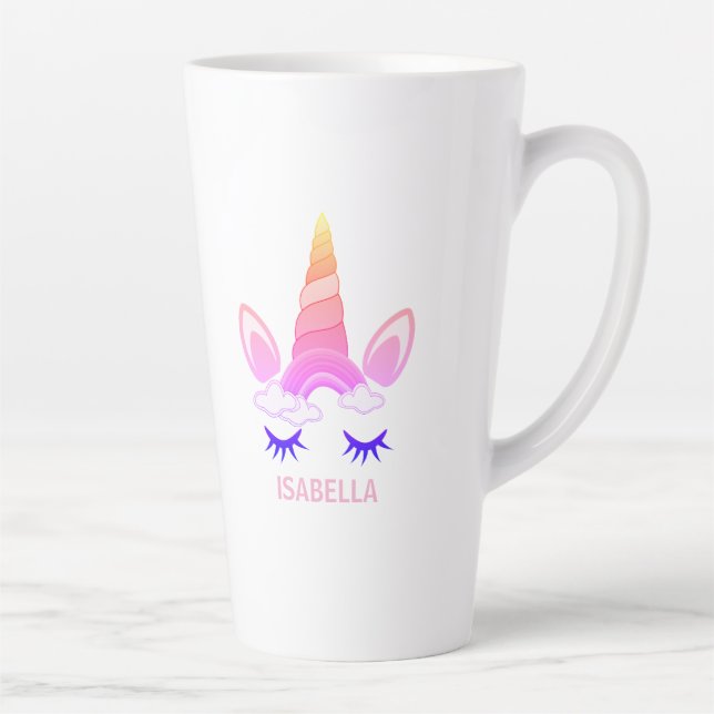Magical Unicorn Personalized Name Milchtasse (Rechts)