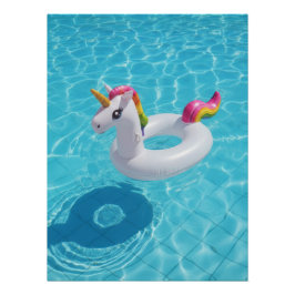Magical Unicorn Pool Float - Summer Fun Poster