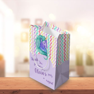 Magical Unicorn Zickzack Pastel Kindergeburtstag G Mittlere Geschenktüte