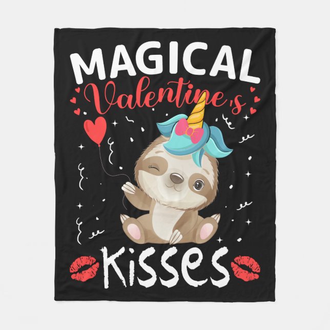 Magical Valentine's Kisses Fleecedecke (Vorderseite)