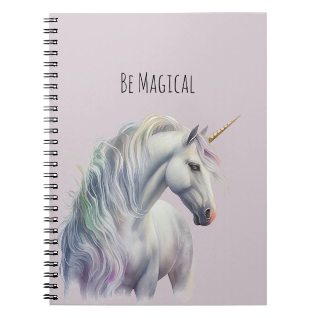 Magical White Gold Horn Unicorn  Notizblock (Vorderseite)