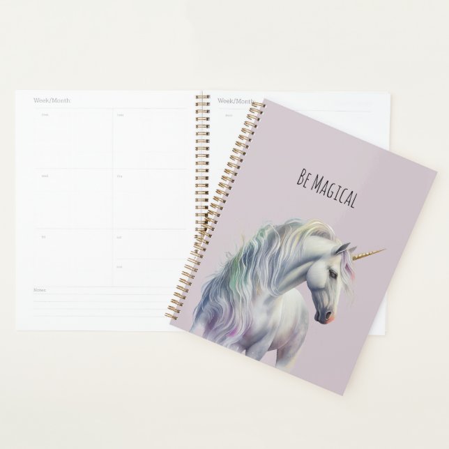 Magical White Gold Horn Unicorn  Planer (Anzeige)
