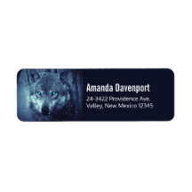 Magical Wild Wolf mit Phantastischen blauen Augen