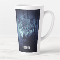 Magical Wild Wolf mit Phantastischen blauen Augen
