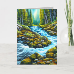 Magical Wilderness Bubbling Brook Dankeskarte