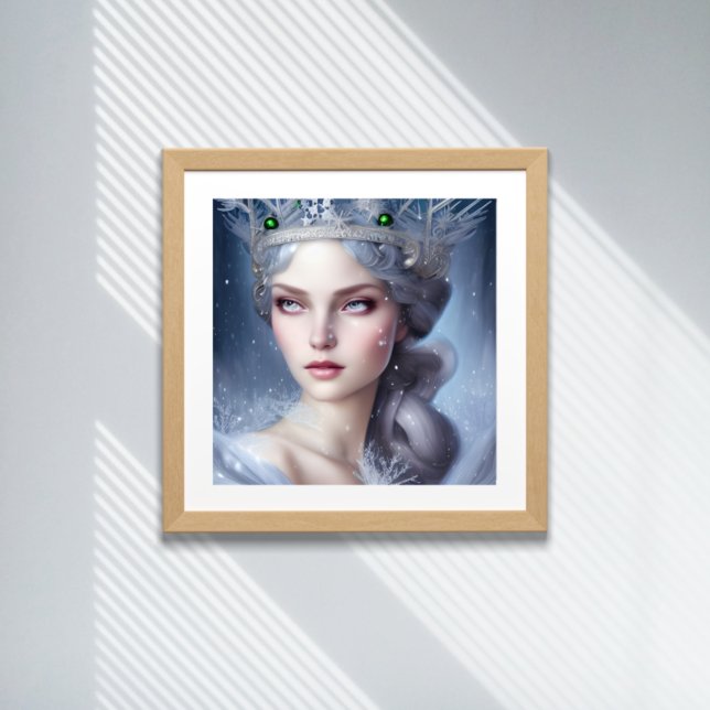 Magical Winter Queen Portrait Poster (Von Creator hochgeladen)