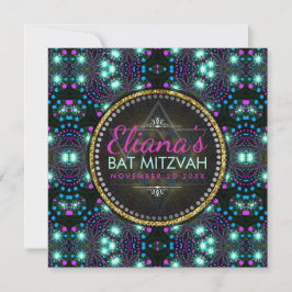 Magical Winter Sparkle Bat Mitzvah Einladung